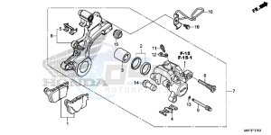 CBR1000S2H 2ED - (2ED) drawing REAR BRAKE CALIPER