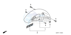 NT700VAA France - (F / ABS) drawing FRONT FENDER