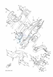 YZF125-A YZF-R125 (B5G4) drawing FENDER