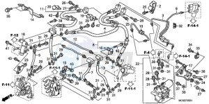 ST1300A9 France - (F / ABS CMF MME) drawing FRONT BRAKE HOSE (ST1300A)