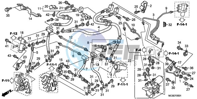 FRONT BRAKE HOSE (ST1300A)