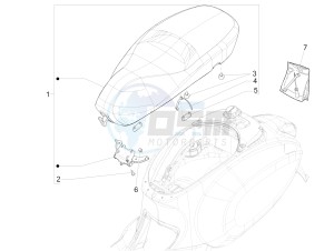 125 4T 3V ie Primavera (EMEA) (Ch, IT) drawing Saddle/seats