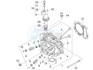 GTS 300 ie Super ABS (USA) (AU, HK) drawing Head unit - Valve