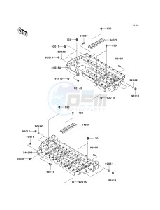 KVF 650 B [PRAIRIE 650 4X4 ADVANTAGE CLASSIC] (B2) [PRAIRIE 650 4X4 ADVANTAGE CLASSIC] drawing FOOTRESTS