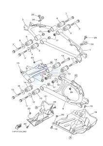 YFM700FWAD YFM7FGPSEB GRIZZLY 700 EPS SPECIAL EDITION (1HPB) drawing REAR ARM