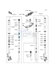 Z800 ZR800AFF FR GB XX (EU ME A(FRICA) drawing Front Fork