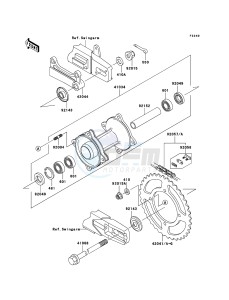 KX85_/_KX85_II KX85BBF EU drawing Rear Hub