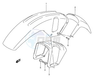 DR800S (E4) drawing FRONT FENDER