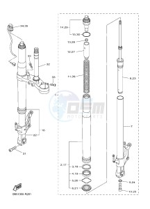 FJR1300AE FJR1300-AE FJR1300-AE (B96B B9A1) drawing FRONT FORK