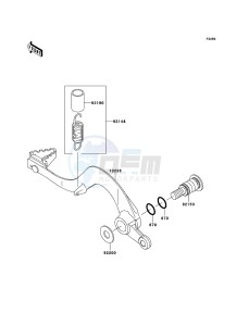 KX450F KX450D8F EU drawing Brake Pedal