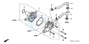 NT700VA UK - (E / MKH) drawing WATER PUMP