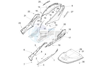 Fly 150 4T 3V ie (USA) drawing Side cover - Spoiler