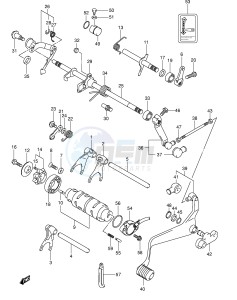 LT-F250 (E17) drawing GEAR SHIFTING (LT-F250K3 K4 K5 K6 E17,E24)