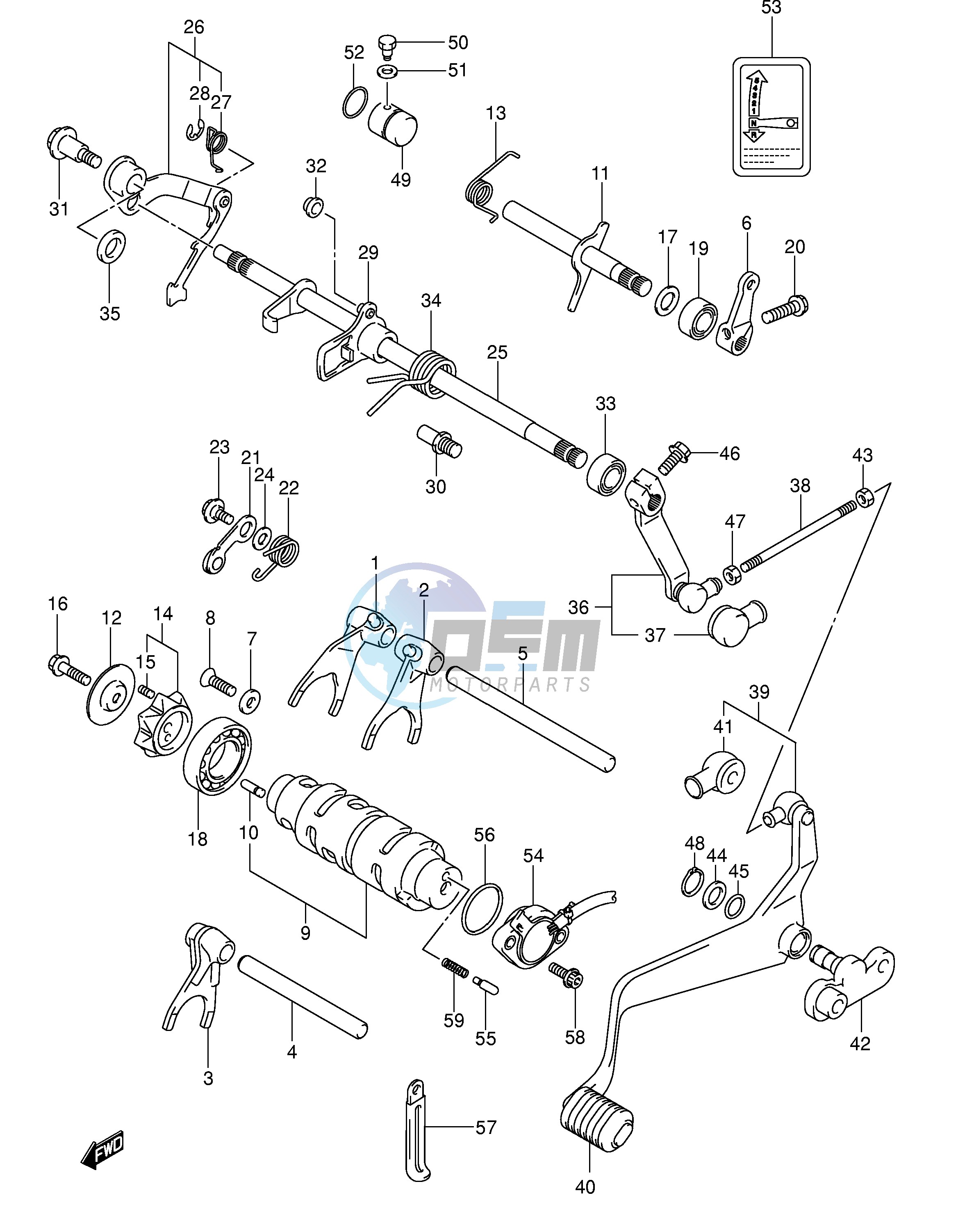 GEAR SHIFTING (LT-F250K3 K4 K5 K6 E17,E24)