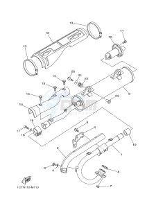 YFM450FWAD YFM450PE GRIZZLY 450 EPS (2LC2 2LC3 2LC4) drawing EXHAUST