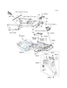 KRF 750 F [TERYX 750 4X4 NRA OUTDOORS] (F8F) C8FA drawing REAR FENDER-- S- -