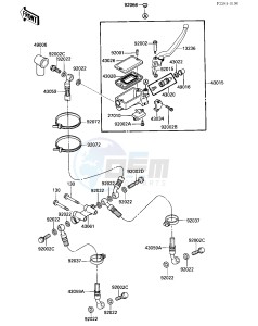 ZX 1000 B [NINJA ZX-10] (B1-B2) [NINJA ZX-10] drawing FRONT MASTER CYLINDER