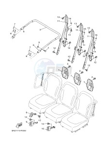 YXM700E YXM70VPXH VIKING EPS (B42F) drawing SEAT 2