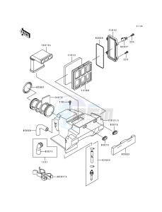 KL 250 D [KLR250] (D10-D14) [KLR250] drawing AIR CLEANER