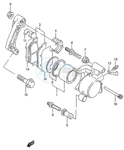 GZ125 (W-X-Y) drawing FRONT CALIPER