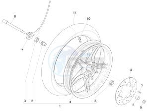 Liberty 200 4t e3 drawing Front wheel