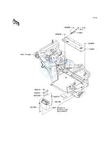 KAF 400 B [MULE 600] (B6F-B9F) B6F drawing ENGINE MOUNT