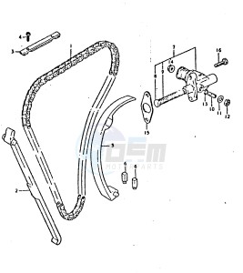 GSX750 (T-X) drawing CAM CHAIN