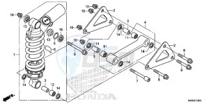 CBR1000RRF Fireblade - CBR1000RR 2ED - (2ED) drawing REAR CUSHION (CBR1000RR/ RA)