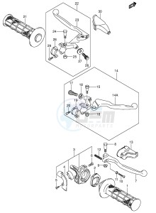 DR-Z125 (E3-E28) drawing HANDLE LEVER