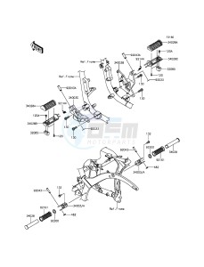 VULCAN 900 CUSTOM VN900CDF GB XX (EU ME A(FRICA) drawing Footrests