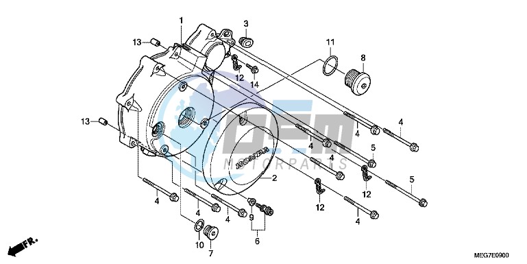 LEFT CRANKCASE COVER (VT750C2B/C2S/CS/C/CA)