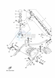 MT-10 MTN1000 (B67J) drawing REAR MASTER CYLINDER