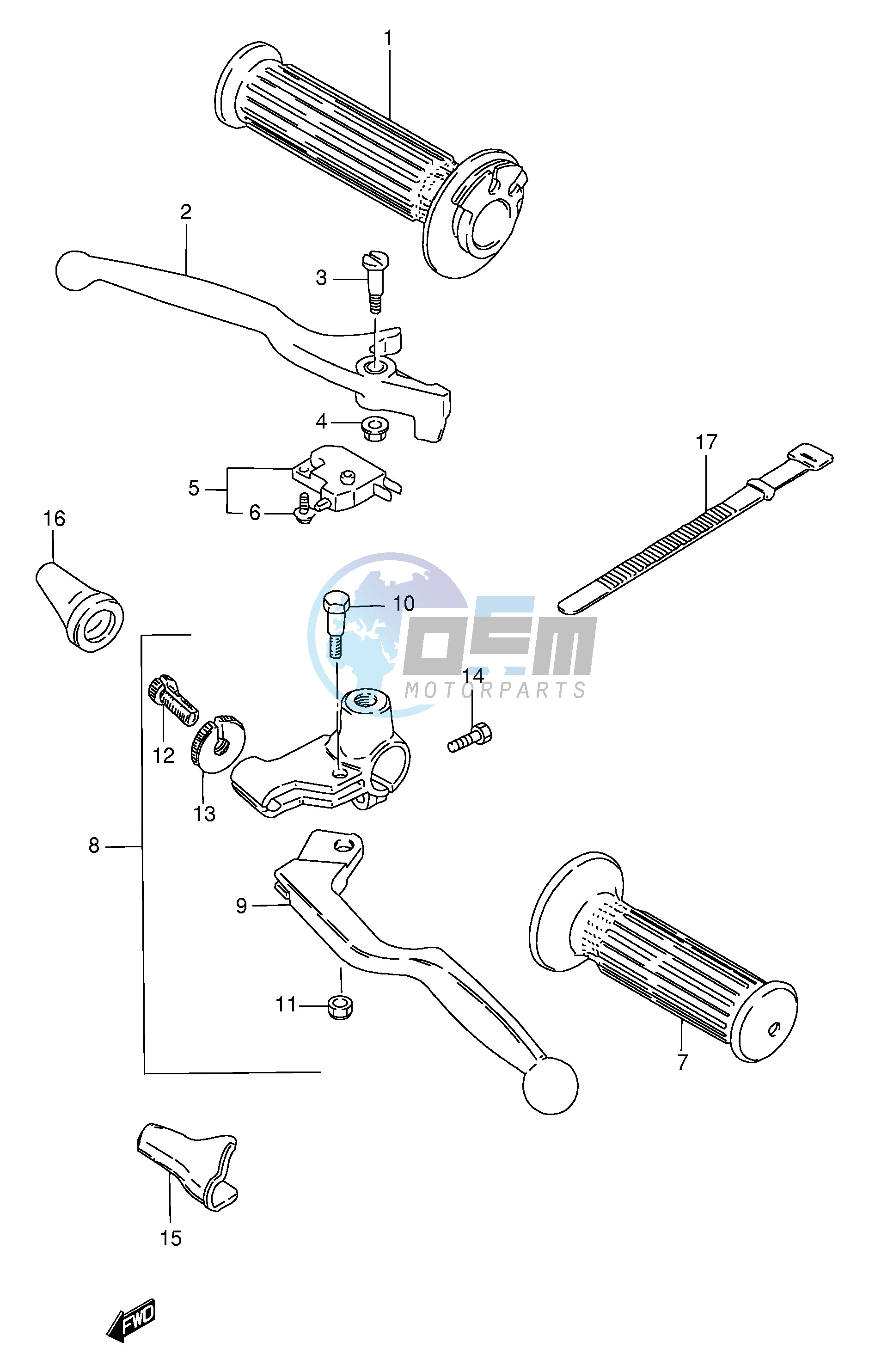 HANDLE LEVER (MODEL T W X)