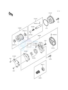 KL 250 D [KLR250] (D10-D14) [KLR250] drawing OIL PUMP