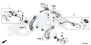 MSX125D MSX125 UK - (E) drawing WINKER (E,ED,F,KO)