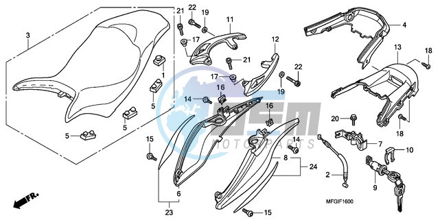 SEAT/REAR COWL