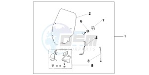 FES150A 125 S-WING drawing WINDSHIELD