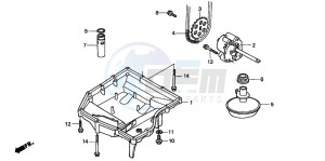 CB600F2 HORNET S drawing OIL PAN/OIL PUMP