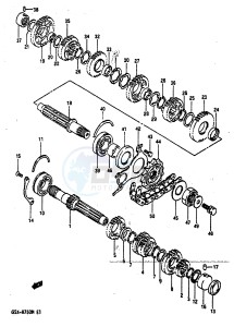 GSX-R750 (E2) drawing TRANSMISSION