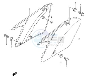 RM125 (E3-E28) drawing FRAME COVER (MODEL K1 K2)