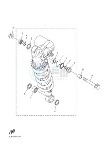 YZF-R1 998 R1 (BX41) drawing REAR SUSPENSION