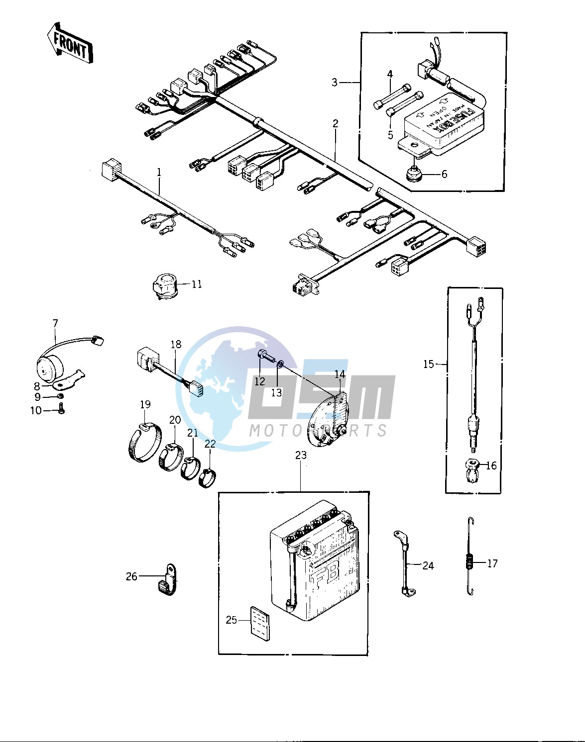 CHASSIS ELECTRICAL EQUIPMENT  -- 76 -77 KZ400 - D3_D4- -