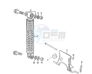 ST RAPIDO - 50 cc drawing REAR SUSPENSION