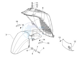 X9 500 Evolution 2006-2007 (USA) drawing Wheel housing - Mudguard