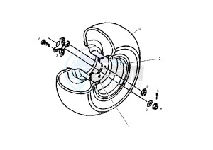 DXR QUAD - 200 cc drawing REAR WHEEL