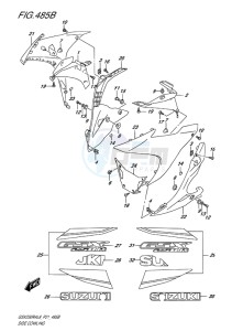 GSX-250 RA drawing SIDE COWLING (GW250RAZL8 P21)