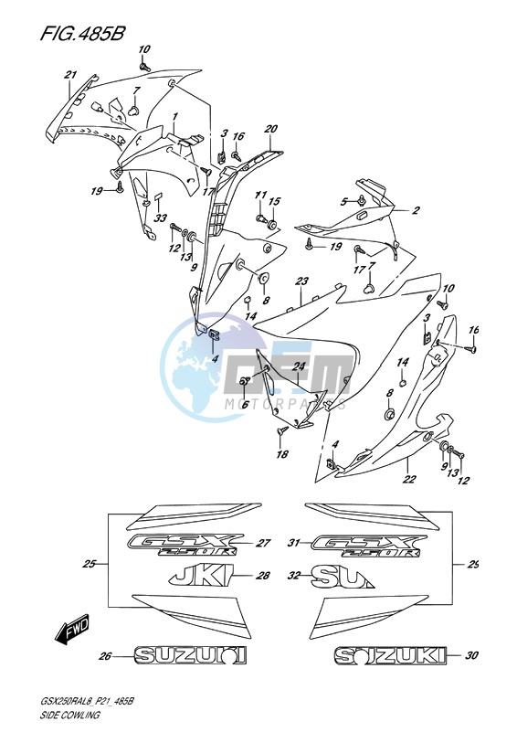 SIDE COWLING (GW250RAZL8 P21)