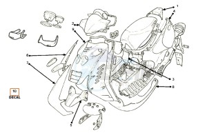 Ark AC 45 Tribal- Silver-Matt Black 125 drawing Colored parts