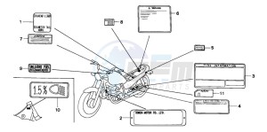 CB250 NIGHTHAWK drawing CAUTION MARK