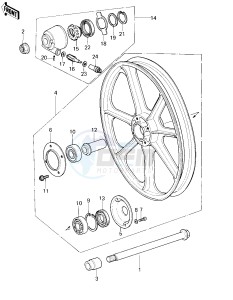 KZ 400 H (H1) drawing FRONT WHEEL_HUB